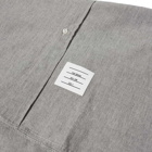 Thom Browne Men's 4 Bar Button Down Chambray Shirt in Medium Grey