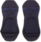 Berluti - Scritto Logo-Intarsia Stretch Cotton-Blend No-Show Socks - Blue