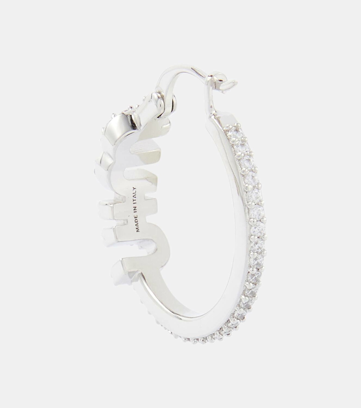 Miu Miu Logo crystal-embellished earrings