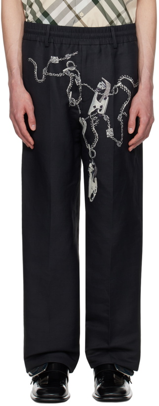 Photo: Burberry Black Knight Hardware Trousers