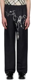 Burberry Black Knight Hardware Trousers