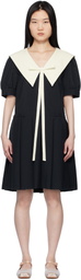 Sandy Liang Navy Alta Midi Dress