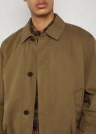 Saint Laurent Quilted Cotton Jacket Taupe
