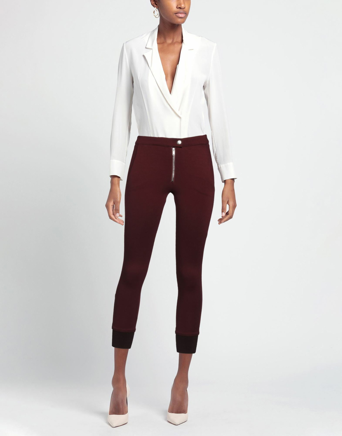 Dondup Womens Pants Burgundy
