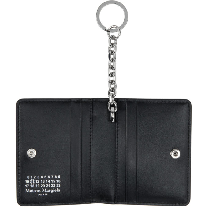 Maison Margiela Black Croc Patent 4-Stitch Card Holder Maison Margiela