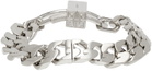Givenchy Silver G Chain Lock Bracelet