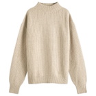 Merely Made Men's Wool Blend Mockneck Sweater in Melange Oat