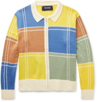 Noon Goons - Colour-Block Knitted Zip-Up Sweater - Yellow