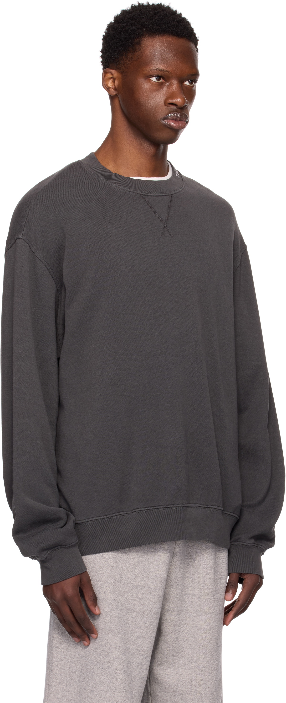The Elder Statesman Gray Daily Crew Sweatshirt