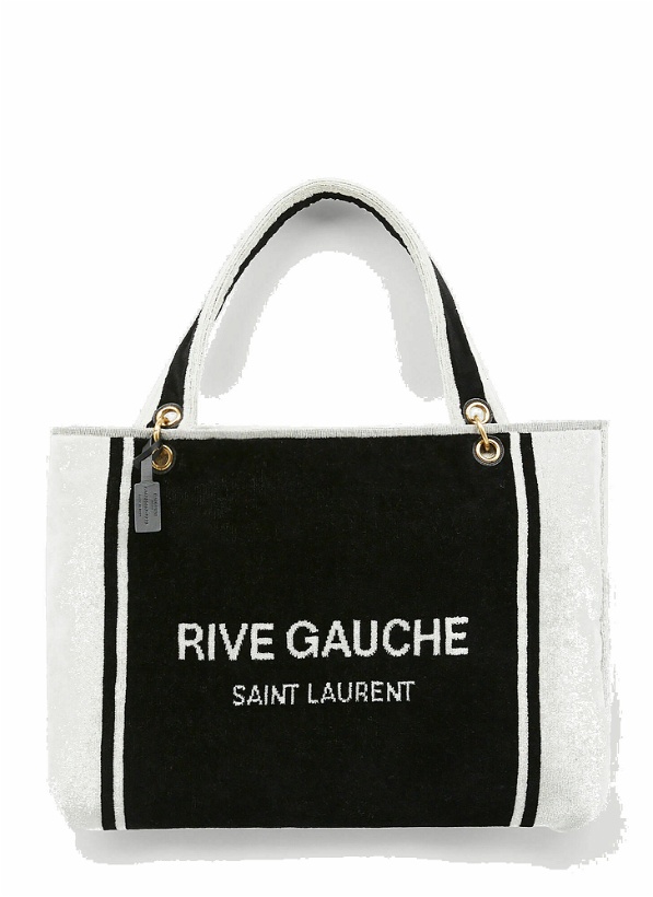Photo: Saint Laurent - Rive Gauche Towel Tote Bag in Black