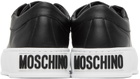 Moschino Black Faux-Leather Sneakers