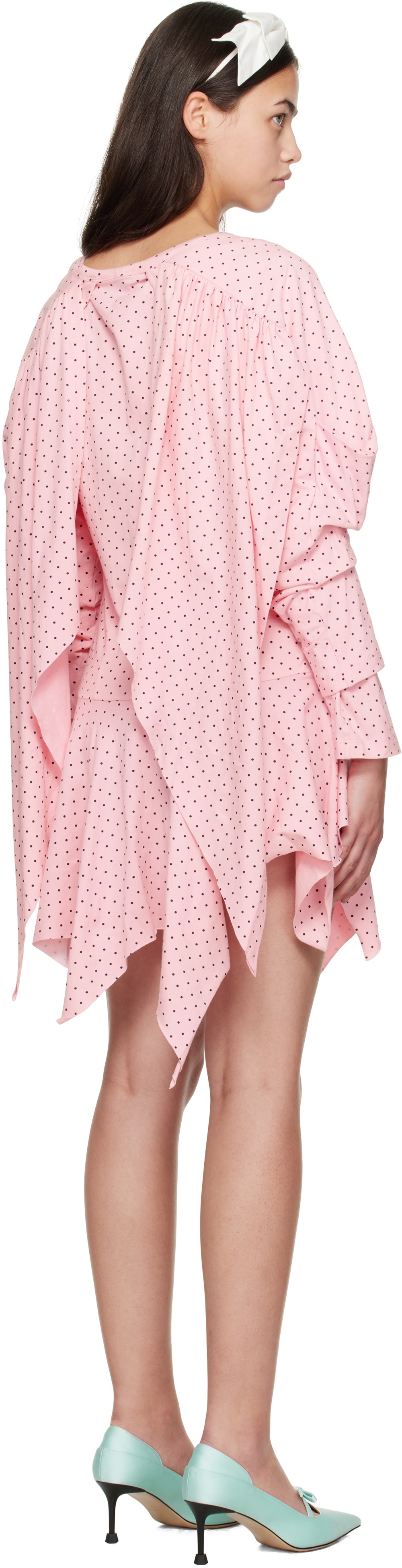Ashley Williams Pink Wing Midi Dress