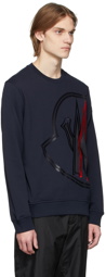 Moncler Navy Logo Patched Sweatshirt