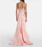 McQueen Crystal-embellished duchess satin gown