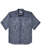 Etro - Paisley-Print Silk-Crepon Shirt - Blue