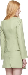 Sandy Liang Green Agnes Blazer