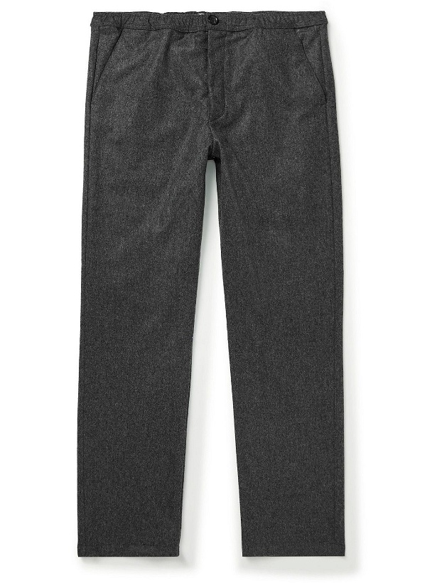 Photo: Oliver Spencer - Straight-Leg Wool-Flannel Trousers - Gray