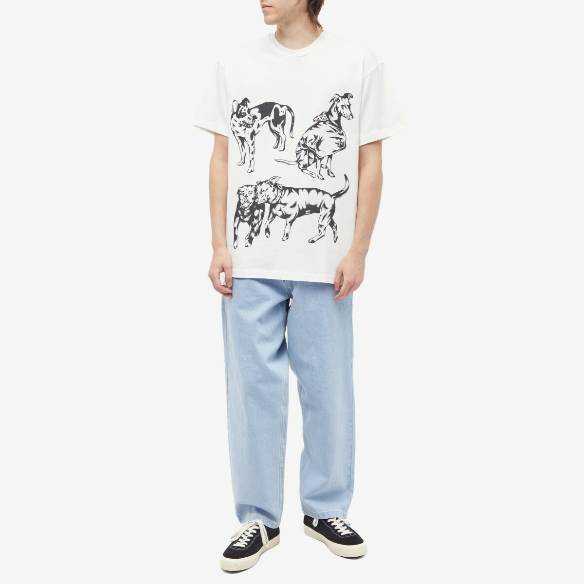 Skateboard Cafe Men's Pooch T-Shirt in Cream