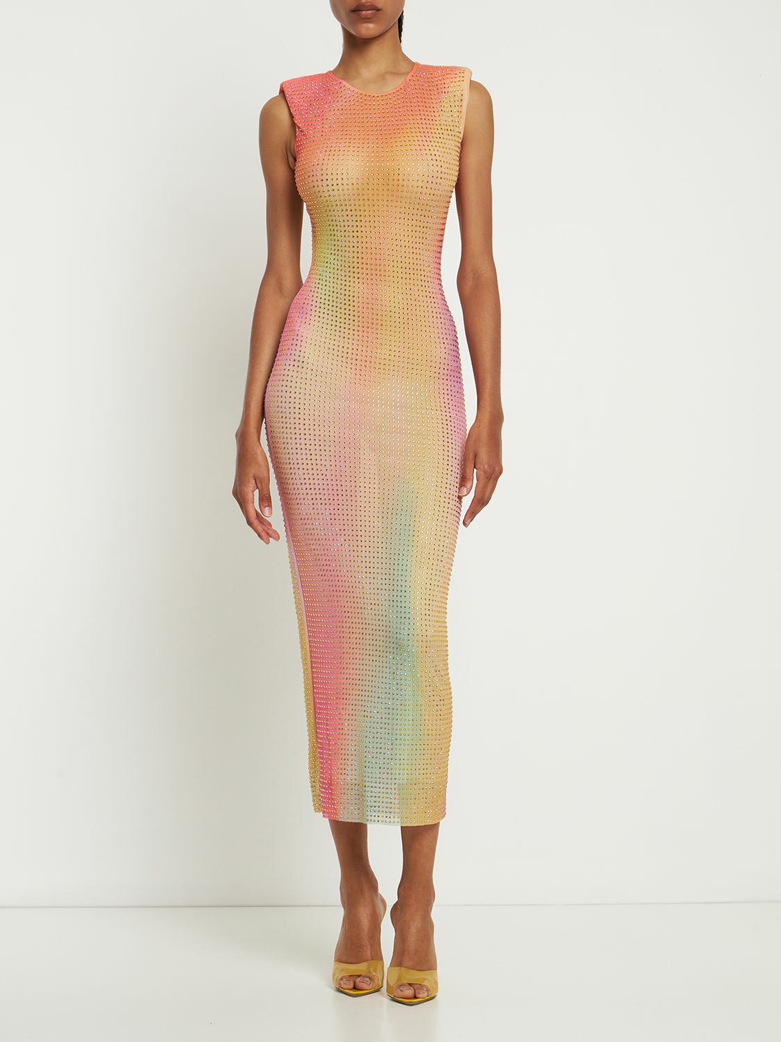 dress mesh portrait Self Portrait Printed Mesh Mini Dress by Self Portrait