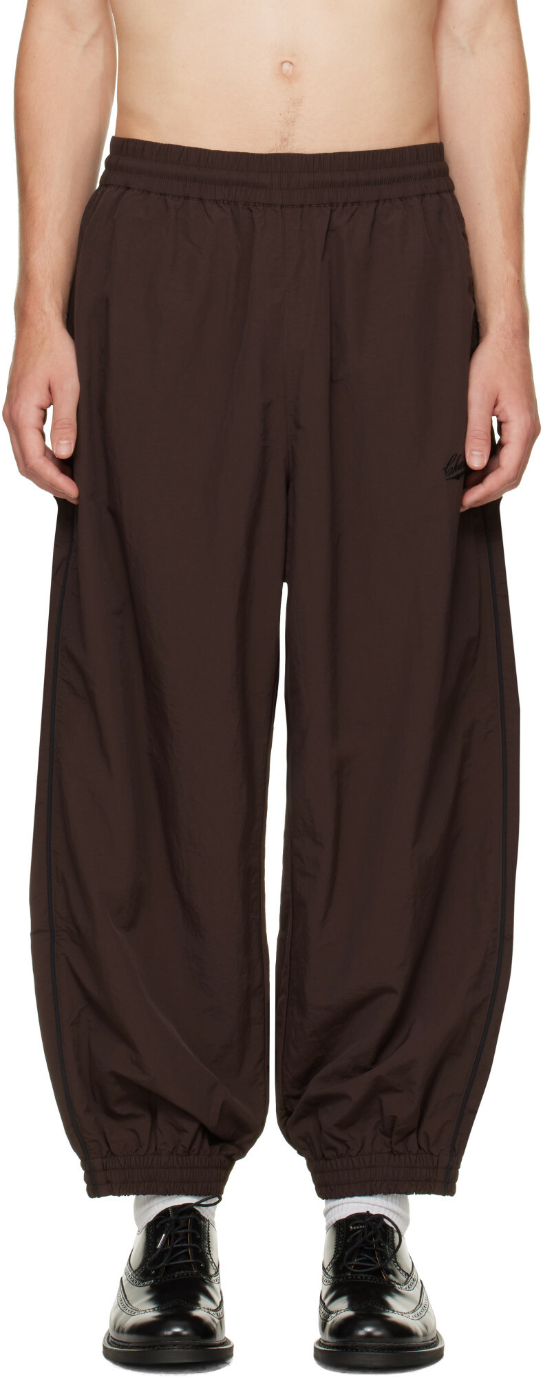 WILLY CHAVARRIA Brown 'Bad Boy' Track Pants