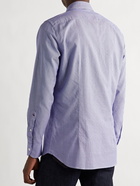 Incotex - Slim-Fit Puppytooth Cotton-Poplin Shirt - Blue