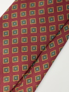 Rubinacci - 8cm Printed Silk-Twill Tie - Burgundy