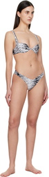 Miaou White & Black Cora Bikini Top