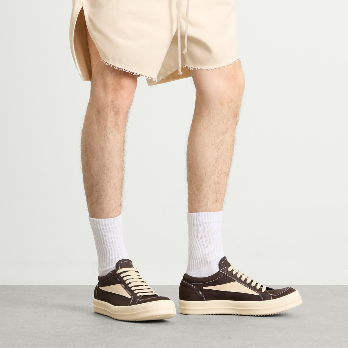 値下げ希少 RICK OWENS Vintage Sneaks Brown 43 Rick Owens Vintage Sneakers - Brown / Milk / Milk – Kith