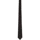 Alexander McQueen Black and White Silk Star Skull Tie