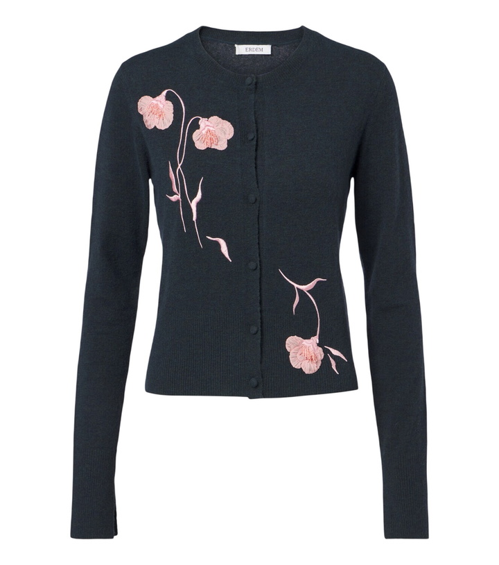Photo: Erdem Floral-appliqué cardigan