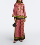 Amanu Zambia satin top-handle bag