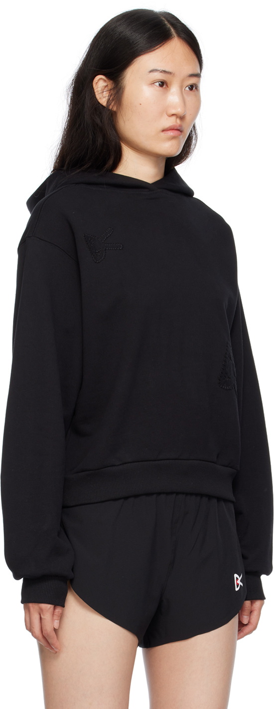 District Vision Black Cropped Hoodie