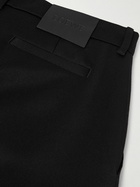 LOEWE - Straight-Leg Panelled Wool-Twill Cargo Trousers - Black