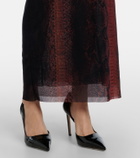 Jean Paul Gaultier Snake-effect halterneck gown