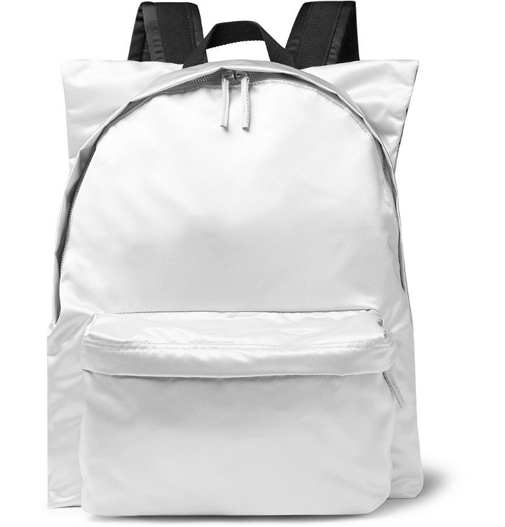Photo: Raf Simons - Eastpak Printed Shell and Cotton-Canvas Backpack - Silver