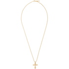 Emanuele Bicocchi SSENSE Exclusive Gold Sculpted Cross Necklace