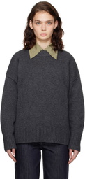 CO Gray Boyfriend Crew Neck Sweater