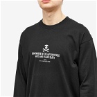 Men's AAPE Big X-Bone Long Sleeve T-Shirt in Black
