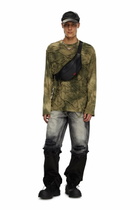 Diesel Rave-Leather belt bag with metal D - Belt bags Mens in Black