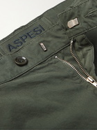 ASPESI - Tapered Garment-Dyed Cotton-Gabardine Cargo Trousers - Green - IT 52