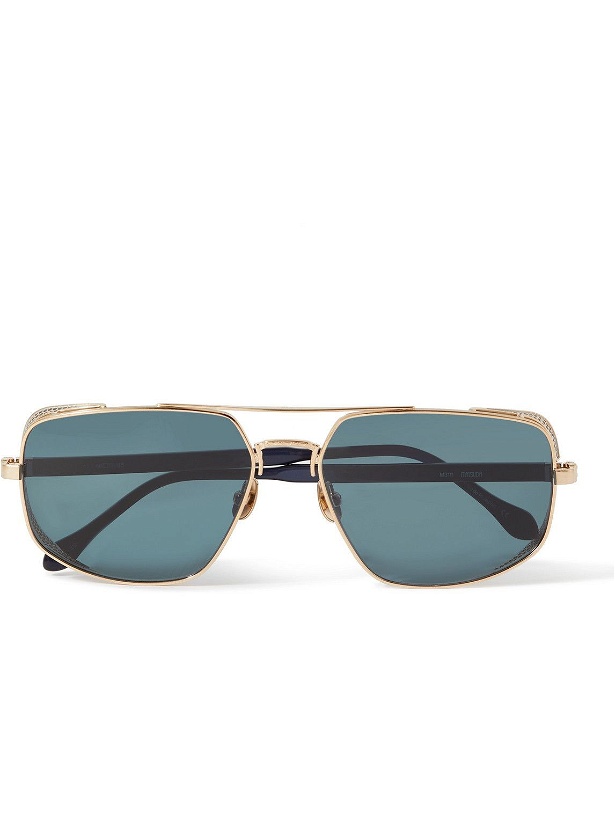 Photo: Matsuda - Aviator-Style Gold-Tone and Acetate Sunglasses