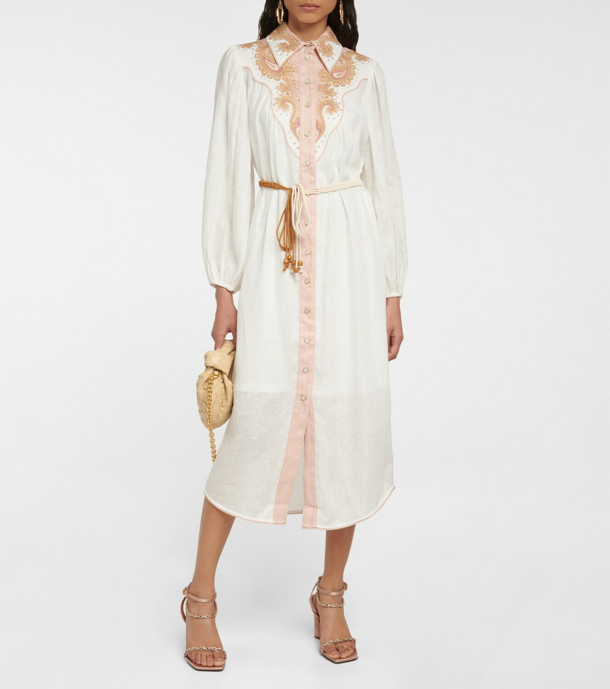 Zimmermann Laurel embroidered linen shirt dress Zimmermann