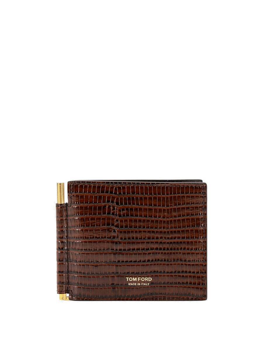 Tom Ford Men's Suede Card Holder Brown main image 1