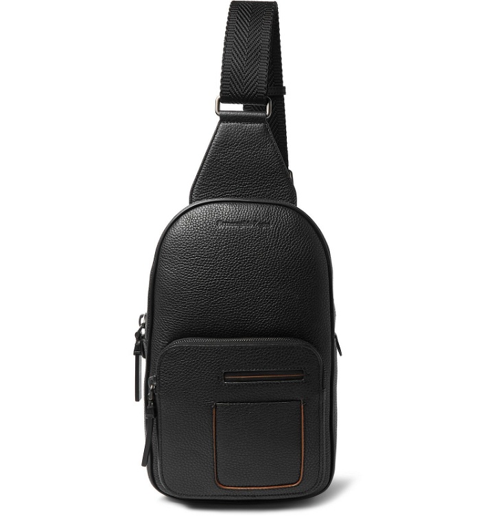 Photo: Ermenegildo Zegna - Full-Grain Leather Backpack - Black