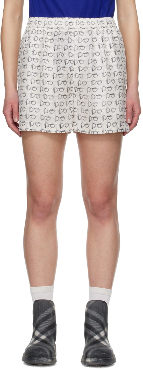 Photo: Burberry White Pattern Shorts