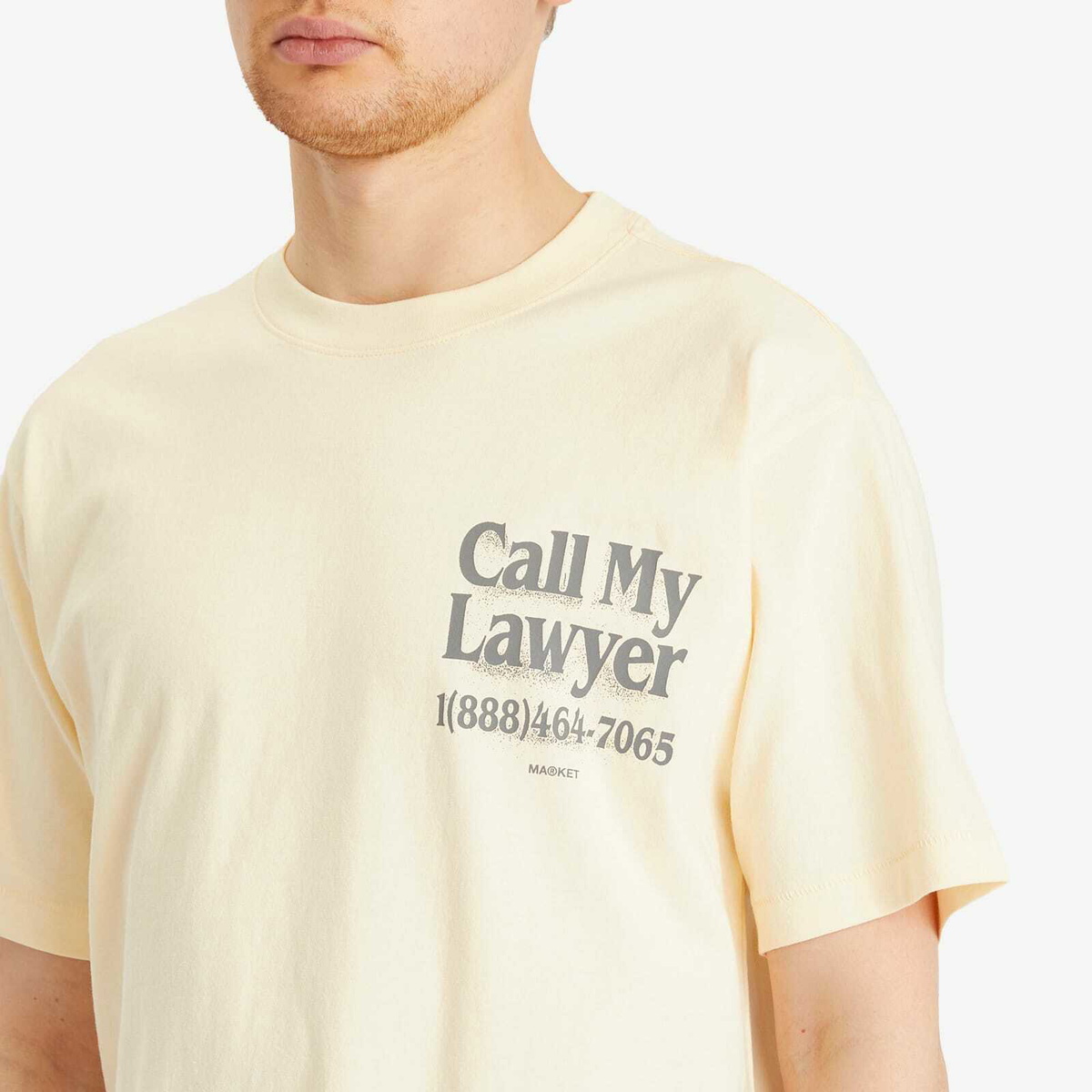MARKET Men's Call My Lawyer 3D T-Shirt in Butter-Cream
