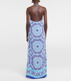 Alexandra Miro Asher printed halterneck maxi dress