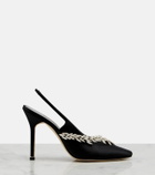 Balenciaga x Manolo Blahnik satin slingback pumps