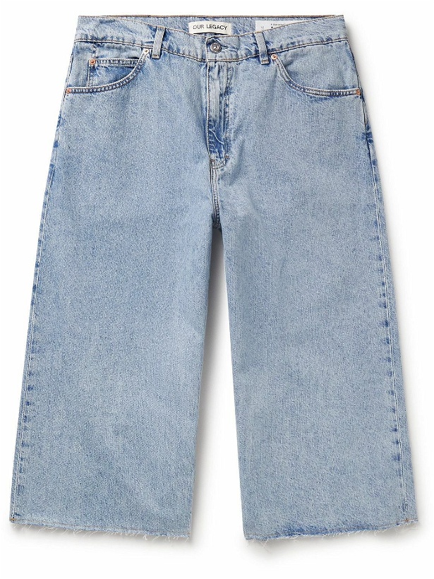 Photo: Our Legacy - Wide-Leg Cropped Frayed Jeans - Blue