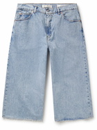 Our Legacy - Wide-Leg Cropped Frayed Jeans - Blue